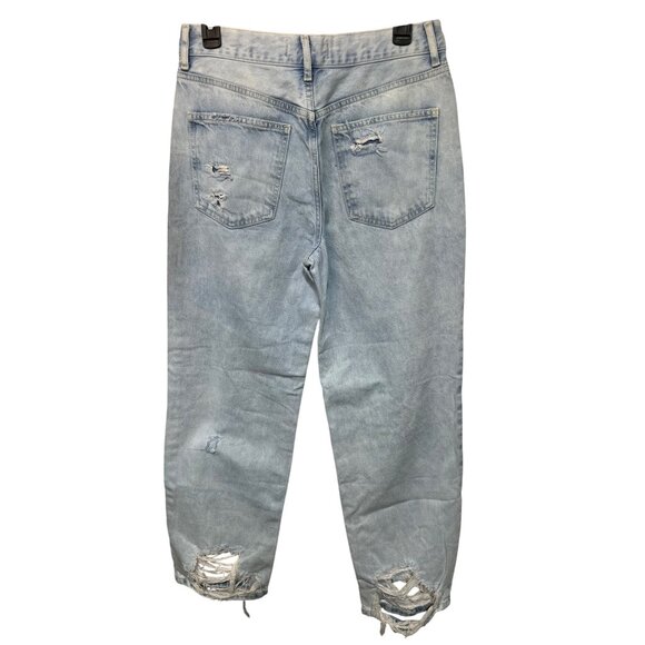 Destroyed Light Wash Denim Jeans By We The Free Size 27 - Picture 4 of 9